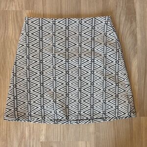 Topshop Monochrome Geometric A-Line Skirt